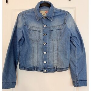 Paris Blues Y2K Denim Jacket Medium Wash M Cropped Western Vintage
